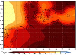 Gebietsmittel dieses Klimalaufs: -34 Tage