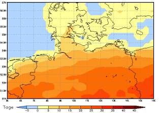 Gebietsmittel dieses Klimalaufs: +11 Tage