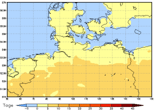 Gebietsmittel dieses Klimalaufs: +4 Tage