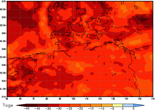 Gebietsmittel dieses Klimalaufs: -30 Tage