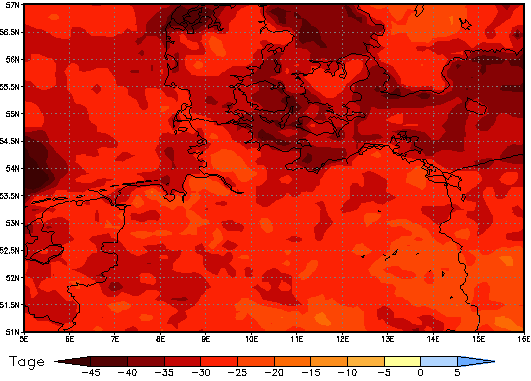 Gebietsmittel dieses Klimalaufs: -28 Tage