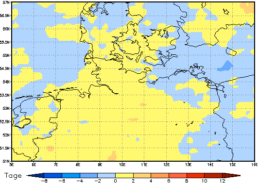 Gebietsmittel dieses Klimalaufs: 0 Tage