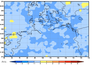 Gebietsmittel dieses Klimalaufs: -1 