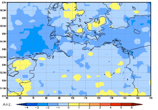 Gebietsmittel dieses Klimalaufs: -1 