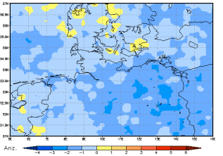 Gebietsmittel dieses Klimalaufs: -1 