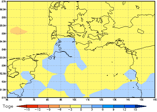 Gebietsmittel dieses Klimalaufs: 0 Tage