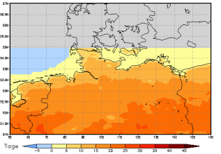 Gebietsmittel dieses Klimalaufs: +17 Tage