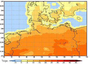 Gebietsmittel dieses Klimalaufs: +13 Tage