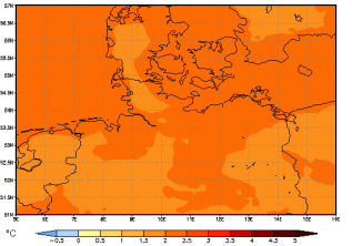 Gebietsmittel dieses Klimalaufs: +2°C