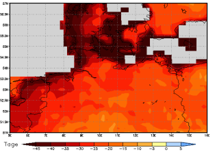 Gebietsmittel dieses Klimalaufs: -34 Tage