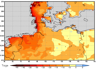 Gebietsmittel dieses Klimalaufs: -7 Tage