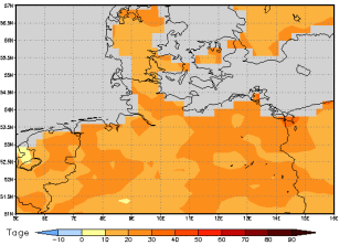 Gebietsmittel dieses Klimalaufs: +19 Tage