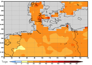 Gebietsmittel dieses Klimalaufs: +23 Tage