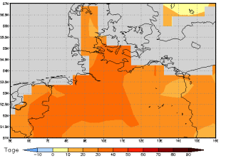 Gebietsmittel dieses Klimalaufs: +28 Tage