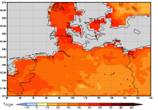 Gebietsmittel dieses Klimalaufs: +26 Tage