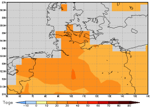 Gebietsmittel dieses Klimalaufs: +23 Tage