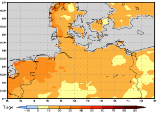 Gebietsmittel dieses Klimalaufs: +16 Tage