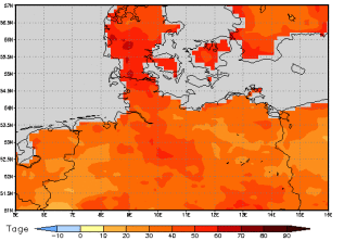 Gebietsmittel dieses Klimalaufs: +38 Tage