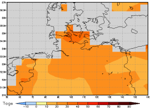 Gebietsmittel dieses Klimalaufs: +21 Tage