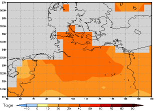 Gebietsmittel dieses Klimalaufs: +35 Tage